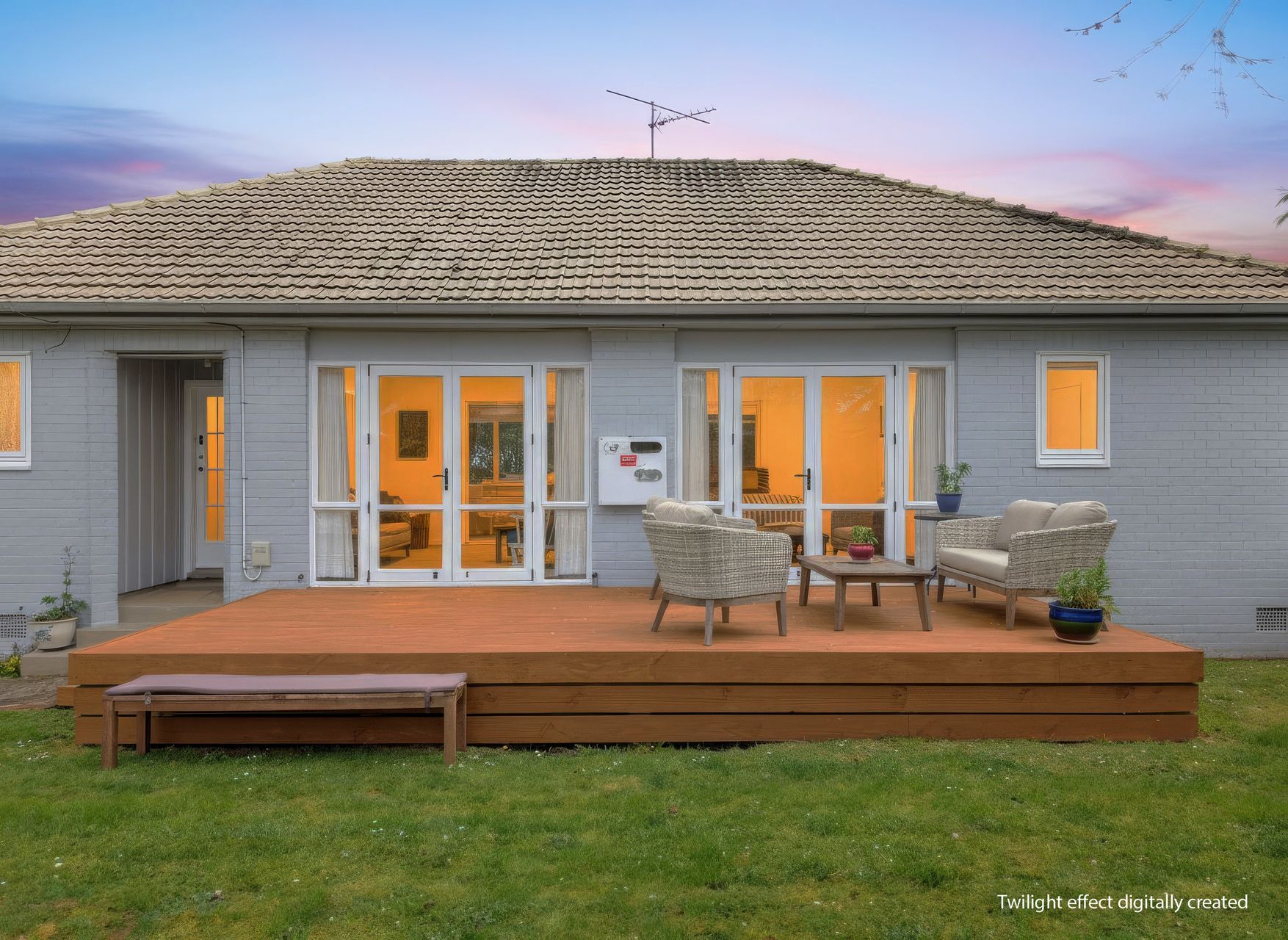 Sunlit Living with a Deck to Enjoy 2